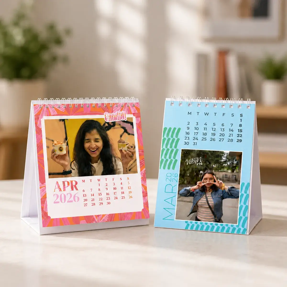 Personalised desktop calendar