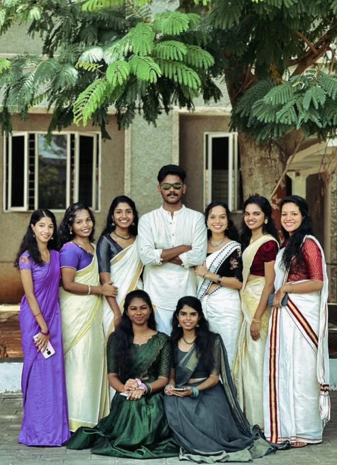 Friends celebrating Onam together